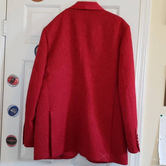 SEBASTIAN CRUZ DINNER JACKET RED PAISLEY - Picture 2 of 8